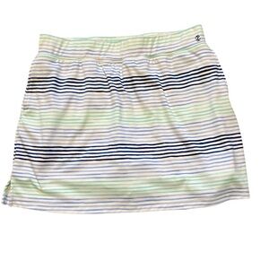 IZOD‎ Golf White and Blue Striped Athletic Skort